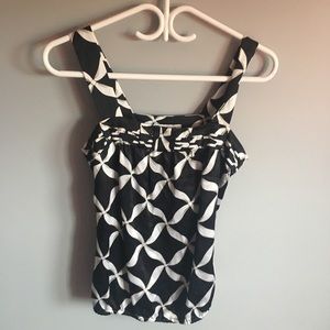 A very beautiful black and white tank top
